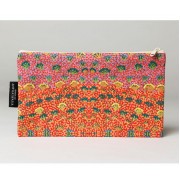 Aboriginal Art Cotton Zip Bag - Daisy Moss